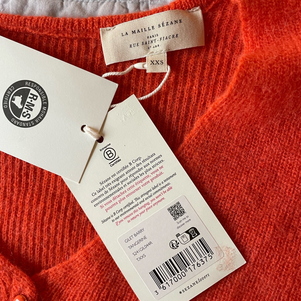 Sezane Barry cardigan size XXS - Picture 2 of 7